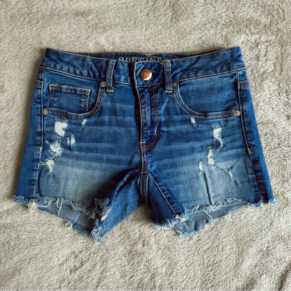 AEO 🦅 | Denim Midi Shorts | 6